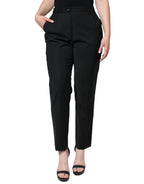 Dolce & Gabbana Black High Waist Tapered Pants
