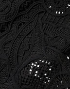 Dolce & Gabbana Black Floral Lace HighWaist Pencil Cut Skirt