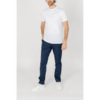 Armani Exchange Blue Cotton Pant