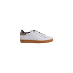 EA7 Emporio Armani Beige Leather Low Top Sneakers