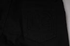 Dolce & Gabbana Black Cotton Stretch Skinny Men Denim Jeans