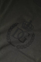 Dolce & Gabbana Army Green Crown Cotton Sweatshirt Sweater