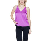 Vila Clothes Pink Polyester Top