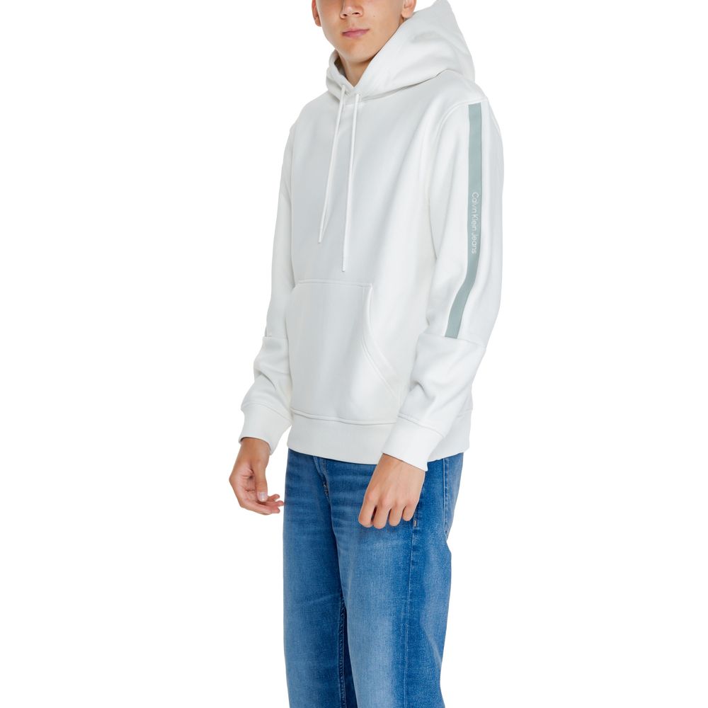 Calvin Klein Jeans Cream Cotton Hoodie