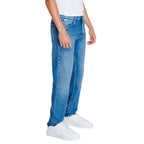 Calvin Klein Jeans Light Blue Cotton Relaxed Fit Jeans