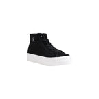 Calvin Klein Jeans Black Suede Leather Platform Sneakers