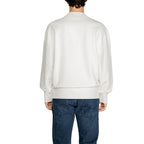 Calvin Klein Jeans White Recycled Cotton Sweatshirt