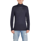 Calvin Klein Blue Wool Turtleneck