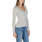 Guess Cream Viscose Long Sleeve