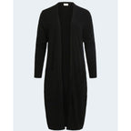 Vila Clothes Black Viscose Cardigan