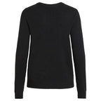 Vila Clothes Black Viscose Sweatshirt