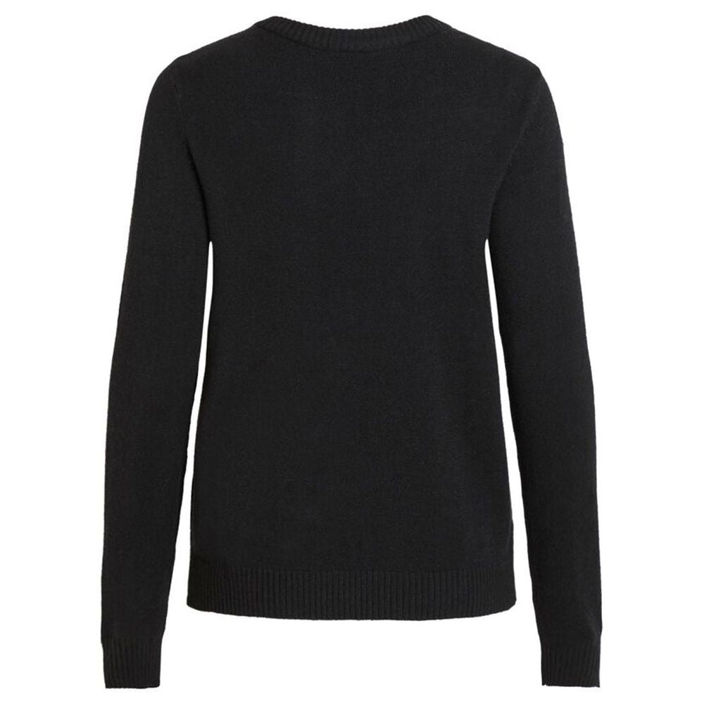 Vila Clothes Black Viscose Sweatshirt