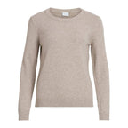 Vila Clothes Beige Viscose Sweatshirt