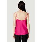 Vila Clothes Pink Polyester Tank Tops