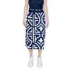 Street One Blue Viscose Long Skirt