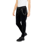 Gianni Lupo Black Cotton Casual Pants