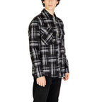 Gianni Lupo Black Polyester Coat