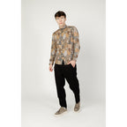 Gianni Lupo Beige Cotton Pattern Shirt
