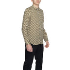 Gianni Lupo Beige Linen Pattern Shirt