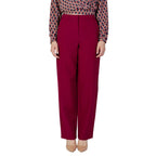 Vila Clothes Bordeaux Polyester Casual Pants