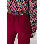 Vila Clothes Bordeaux Polyester Casual Pants