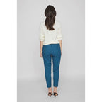 Vila Clothes Blue Polyester Pants