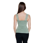 Vero Moda Green Viscose Tank Tops