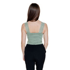 Vero Moda Green Viscose Tank Tops