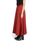 Vero Moda Red Polyester Long Skirt