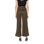 ICHI Green Polyester Casual Pants