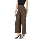 ICHI Green Polyester Casual Pants