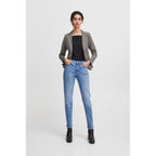 ICHI Beige Polyester Blazer