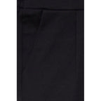 ICHI Black Polyester Mini Skirt