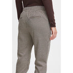 ICHI Beige Polyester Casual Pants