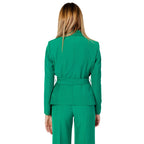 Sandro Ferrone Green Polyester Blazer