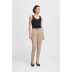 ICHI Beige Polyester Pants