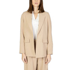 Sandro Ferrone Beige Polyester Blazer