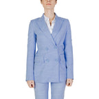 Sandro Ferrone Blue Viscose Blazer