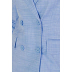 Sandro Ferrone Blue Viscose Blazer