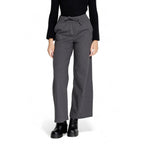 Jacqueline De Yong Gray Cotton Casual Pants