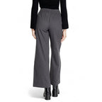 Jacqueline De Yong Gray Cotton Casual Pants