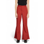 Vero Moda Red Polyester Flared Pants