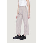 Jacqueline De Yong Gray Viscose Casual Pants