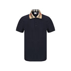 Burberry Blue Cotton Polo Shirt