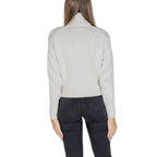 Calvin Klein Jeans Cream Cotton Turtleneck