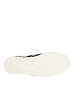 Dolce & Gabbana Black Embellished London Men Slip On Shoes