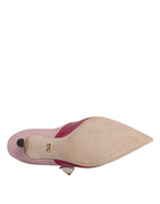 Dolce & Gabbana Two Tone Pink Leather Mary Jane Heels Pumps Shoes