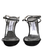 Dolce & Gabbana Black Ankle Strap High Heels Sandals Shoes