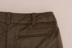 Ermanno Scervino Brown Velvet Bermuda Shorts