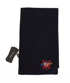 Dolce & Gabbana Blue Wool #DGLovesLondon Shawl Scarf